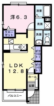 プリムローズ Aの間取り画像