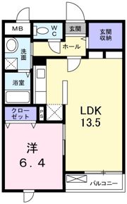 クレール青葉台の間取り画像