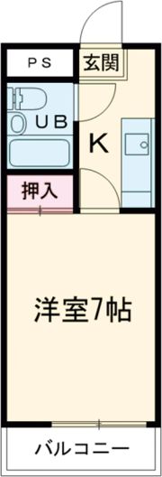 ハイツ銭成の間取り画像
