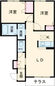 MAST COURT 新野辺 A棟の間取り画像