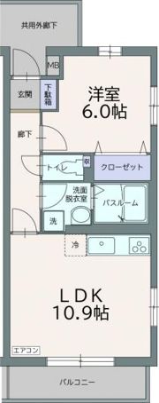 フィールドコート ミルトの間取り画像