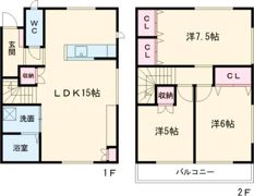 陽東メゾネットⅡの間取り画像
