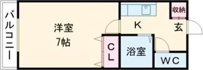 コーポ・フォーレスト清原A棟の間取り画像
