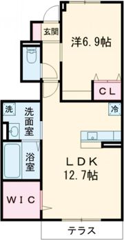 プレジール阪奈の間取り画像