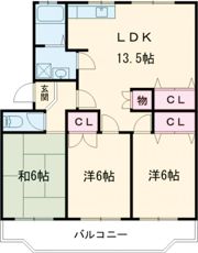 スカイタウン大山の間取り画像