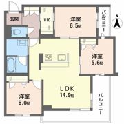 ベレオガーデンズ 福富西の間取り画像