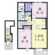 レイジェス Cの間取り画像