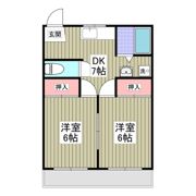 上里ハイツAの間取り画像
