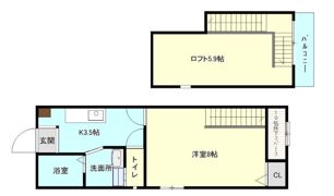 パストラル周船寺の間取り画像