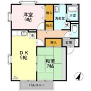 ハイカムール優の間取り画像
