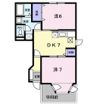 ヴィラフロ－ラAの間取り画像