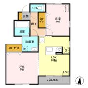フォーゲルテラス オランジュ Ⅵの間取り画像