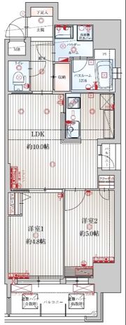 アクタス博多駅東Ⅱスクエアの間取り画像