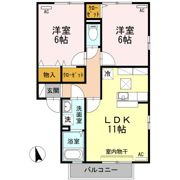 エーデルハイム Ⅱ棟の間取り画像