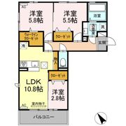 ウェスタ新八代の間取り画像