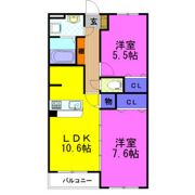 BLUETREE下戸祭の間取り画像