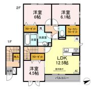 セジュール西条 A棟の間取り画像