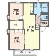 サンフォレスト Bの間取り画像