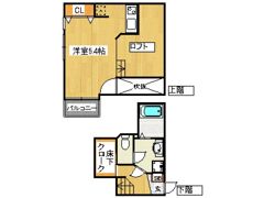 CB平尾パティオの間取り画像