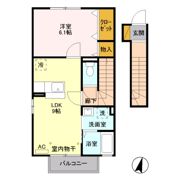 サンビレッジ戸祭 Bの間取り画像