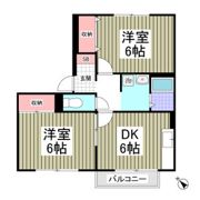 ユーハイツA棟の間取り画像