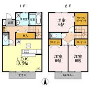 ファミーユ東手城 B棟の間取り画像