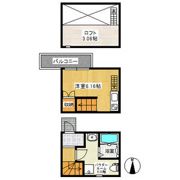 アースクエイク上条A棟(北棟)の間取り画像