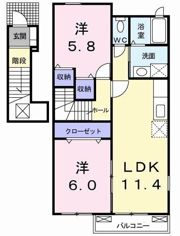 ニュー シャトーBの間取り画像