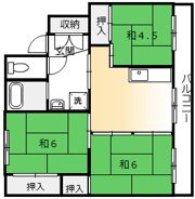 ビレッジハウス長池1号棟の間取り画像