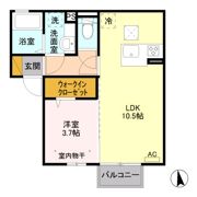シャンフルール(Chanfleure) Aの間取り画像