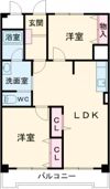 城東マンションの間取り画像