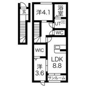 ピュールA棟の間取り画像