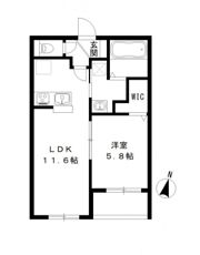 Franklin Ave．の間取り画像