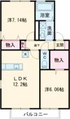 ルミエール東中振の間取り画像