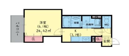 クリエオーレ小若江の間取り画像