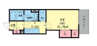 クリエオーレ小若江の間取り画像
