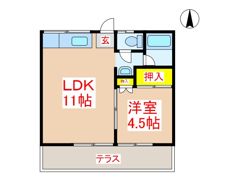 アフロディーテ国分 A棟の間取り画像