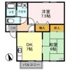 サンパティーク Bの間取り画像