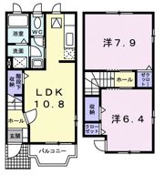 フローラルハイツⅢの間取り画像