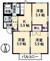 セトル 竜の口 A棟?の間取り画像