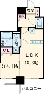アプリーレ神戸元町の間取り画像