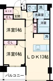 アプリーレ神戸元町の間取り画像