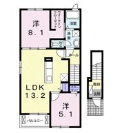 ブラウン窓香の間取り画像