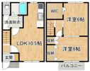 ノーブルハイム喜多町B棟の間取り画像