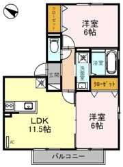 ルピナス・田上 Aの間取り画像