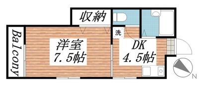 ハイムまことB棟の間取り画像