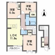レジデンス原尾島 D棟の間取り画像