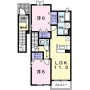 ブルックインパクトα Bの間取り画像