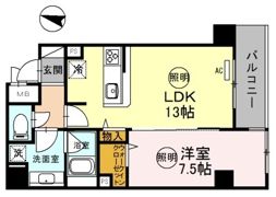 神戸海岸通 萬利Residenceの間取り画像