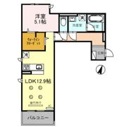 D-wing 大和町の間取り画像